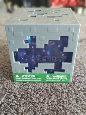 Minecraft Purple Galaxy Cube Night Light